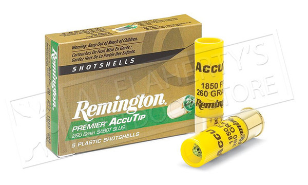 Remington Premier AccuTip Bonded Sabot Slugs 12 Gauge 2-3/4", Box of 5 #PRA12 — Al Flaherty's