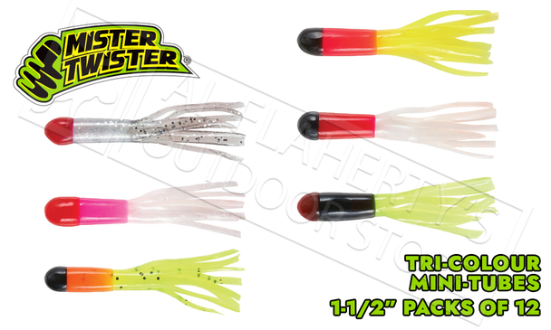 Mister Twister Tri-Color Mini Tubes, 1-1/2" Packs of 12 #TCMT12