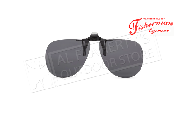 Fisherman Eyewear Simple Aviator Gray Polarized Lens - Clip On #90841