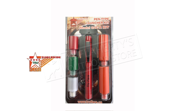 Tru Flare Pen Launcher Kit, Including Thumb-Launcher, 3 Signal Flares, 2 Bearbangers #02CAKIT