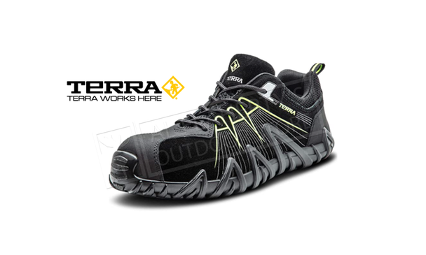 Terra Spider X Safety Work Shoe, Black & Grey #TR108008BLL