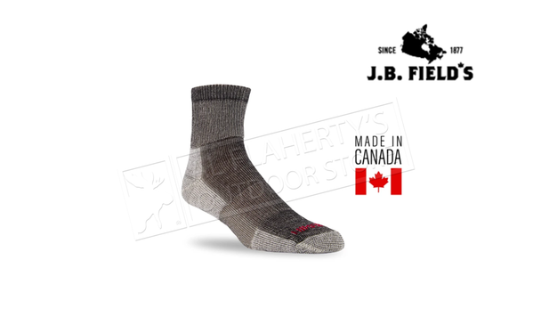 J.B. Field's Hiking GX 74% Merino Wool Low Cut Sock, Black  #8461 Large