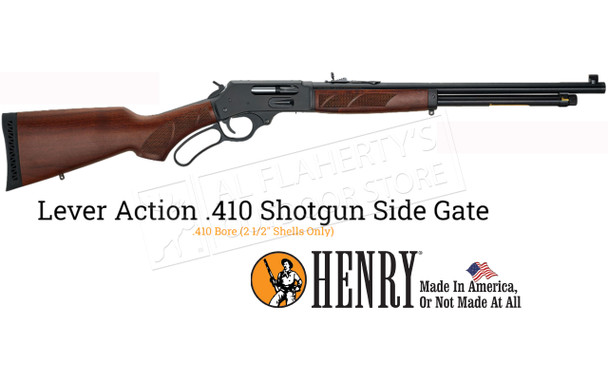 Henry Lever-Action 410 Shotgun with Side Gate Loading, 19.75" Barrel #H018G-410R