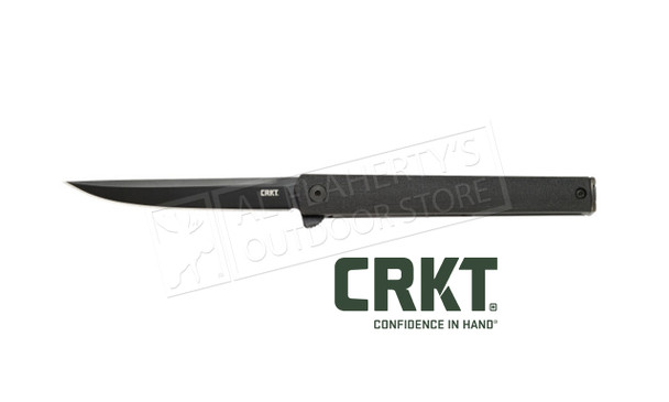 CRKT CEO Flipper Blackout Folding Knife with Liner Lock #7097K