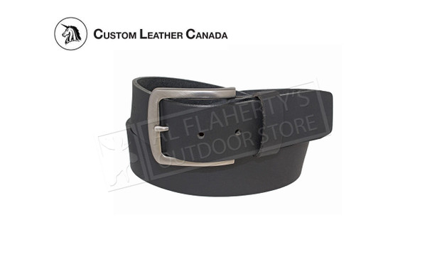 Custom Leather 40mm Heavyweight Buffalo Leather Belts, Black 32" to 42" #10161-04