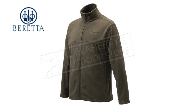 Beretta Men's Full Zip Fleece Sweater, Chocolate #P3421t1434081C