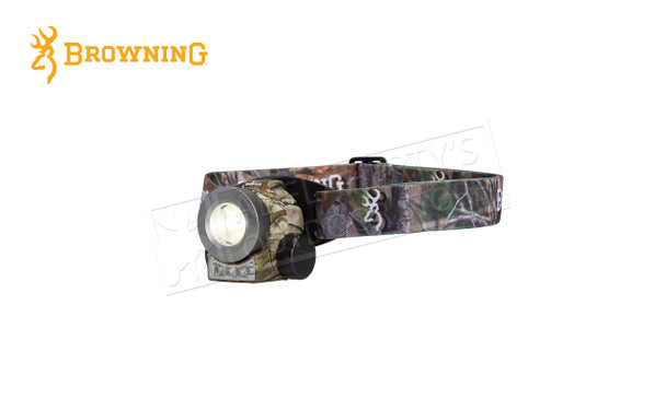 Browning Nitro Headlamp, 1 Watt + 3 LED, 375 Lumens, Mossy Oak Break-Up Strap #3718620