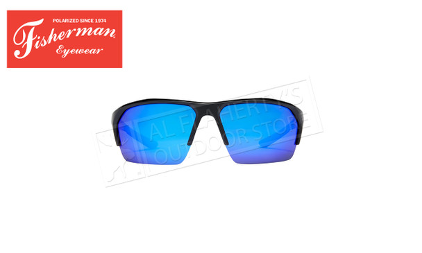 Fisherman Eyewear Ranger - Shiny Black/Gray Lens/Blue Mirror #50730031