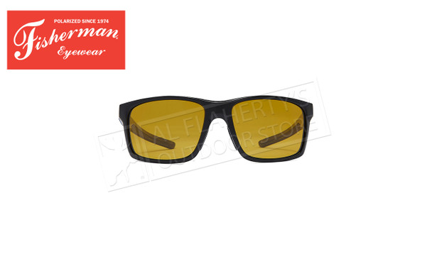 Fisherman Eyewear Pargo - Shiny Black with Amber Lens #50713003
