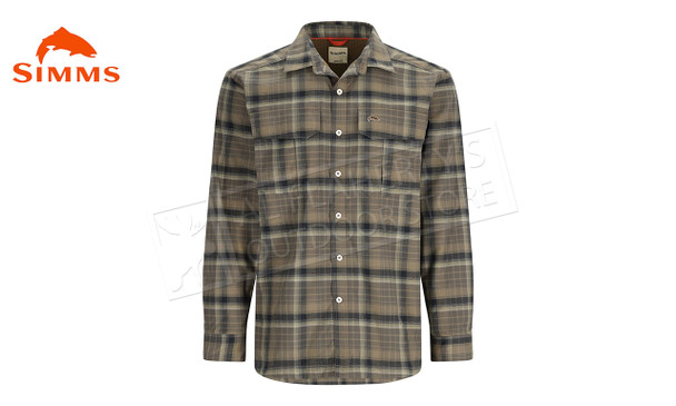 Simms Men's Coldweather Long Sleeves Shirt, Hickory Asym Ombre Plaid #10777-1133