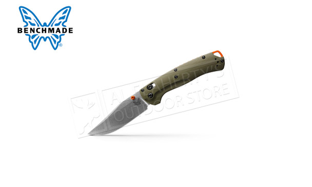 BenchmadeTaggedout Folding Knife, Green G10 #15536