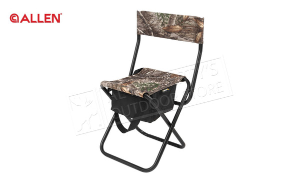 Allen Vanish Foldable Seat with Backrest, Realtree Edge Camo #5915