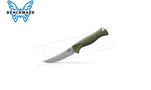 Benchmade Meatcrafter 4" Fixed Blade Santoprene, Dark Olive #15505