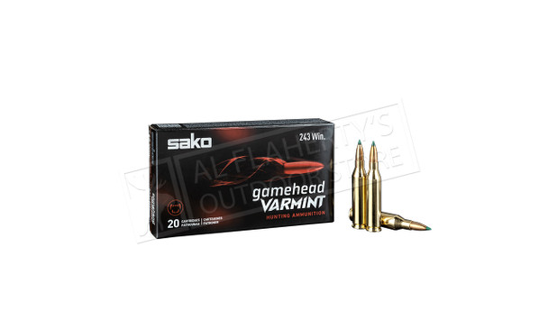 Sako Centerfire Gamehead Varmint, 243 Win 70 Grain Box of 20 #C615102ESA10