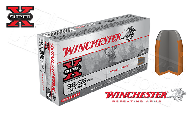 Winchester 38-55 WIN Super X, Power Point 255 Grain Box of 20 #X3855