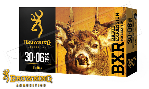 Browning Ammo 30-06 SPRG BXR, 155 Grain Box of 20 #B192130061