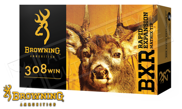 Browning Ammo 308 WIN BXR, 155 Grain Box of 20 #B192103081