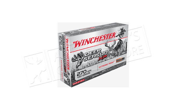 Winchester 270 WSM Deer Season XP, Polymer Tipped 130 Grain Box of 20 #X270SDS