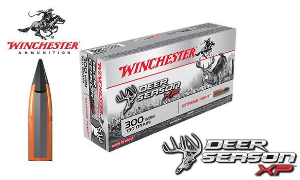 WINCHESTER 300 WSM DEER SEASON XP, POLYMER TIPPED 150 GRAIN BOX OF 20