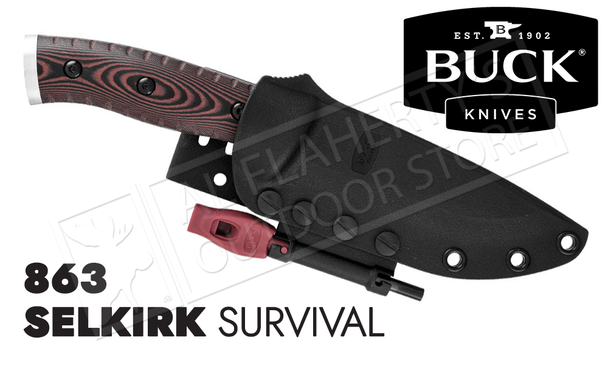 Buck Knives 863 Selkirk Survival Knife with Fire-Starter #0863BRS-B