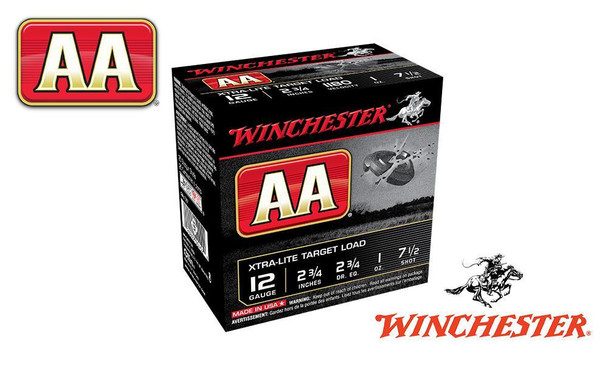 (STORE PICKUP ONLY)
12 GAUGE - WINCHESTER AA XTRA-LITE TARGET LOAD, #7.5, 2-3/4", 1 OZ., CASE OF 250