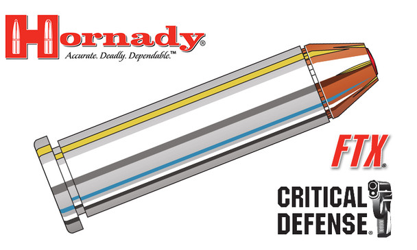 Hornady 357 Magnum Critical Defense, FTX 125 Grain Box of 25 #90500