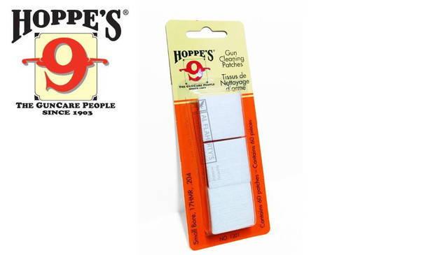 Hoppe's Cleaning Patches 17HMR to .204, 60 Pieces #1201