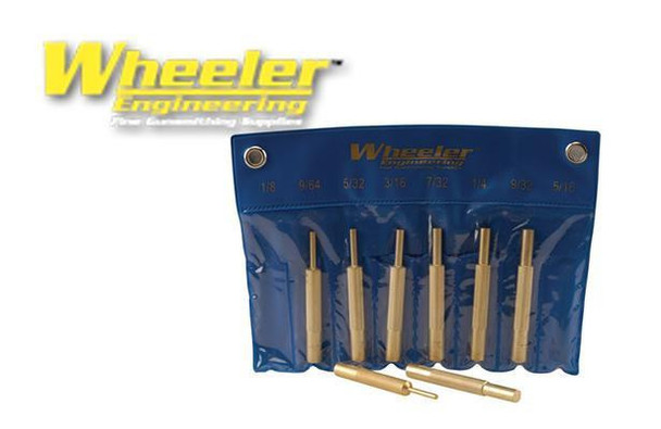 WHEELER 8-PIECE BRASS PUNCH SET #780194