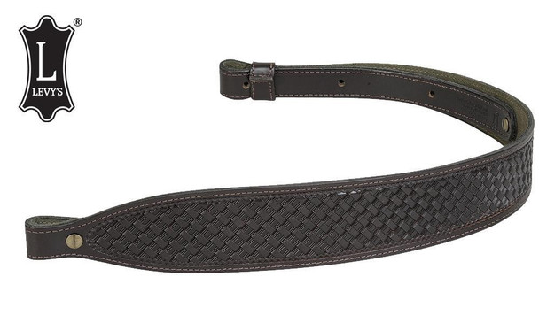 Levy's Leathers Leather Cobra Rifle Sling, 29" - 38" Black #SN20T02-BLK