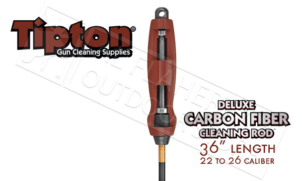 TIPTON DELUXE CARBON FIBER CLEANING ROD .22-.26 CALIBER 36" #430886R