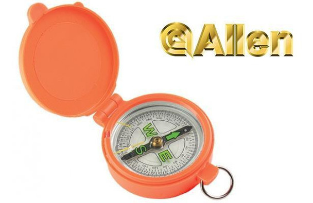 Allen Pocket Compass with Lid in Orange #487