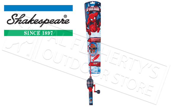 SHAKESPEARE SPIDERMAN SPINCASTING FISHING COMBO FOR KIDS