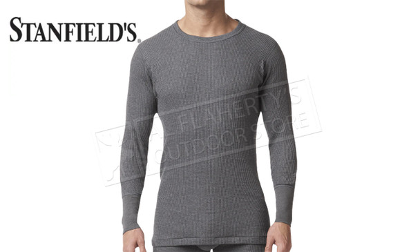 Stanfield's Thermal Top, Waffle Knit, Black Mix M to XL #6622 572