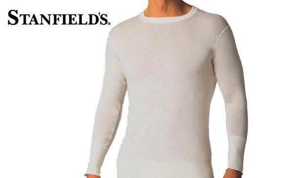 STANFIELD'S SUPERWASH WOOL LONG SLEEVE CREW TOP #4313