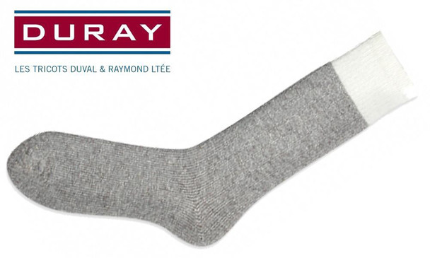 DURAY ORIGINAL THERMAL WOOL SOCK, NATURAL GREY, SIZE LARGE #1250