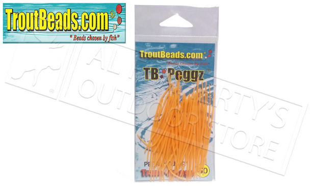 TroutBeads TB Peggz, Orange, Pack of 50 #TBPG-OR