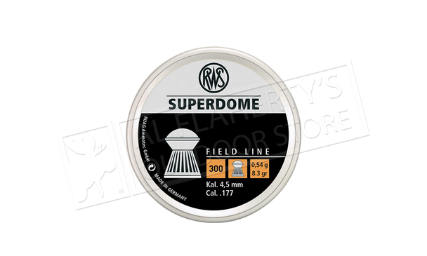 RWS Field Line Superdome Airgun Pellets .177/4.5mm Caliber 14.5 grain Tin of 300 #2317406