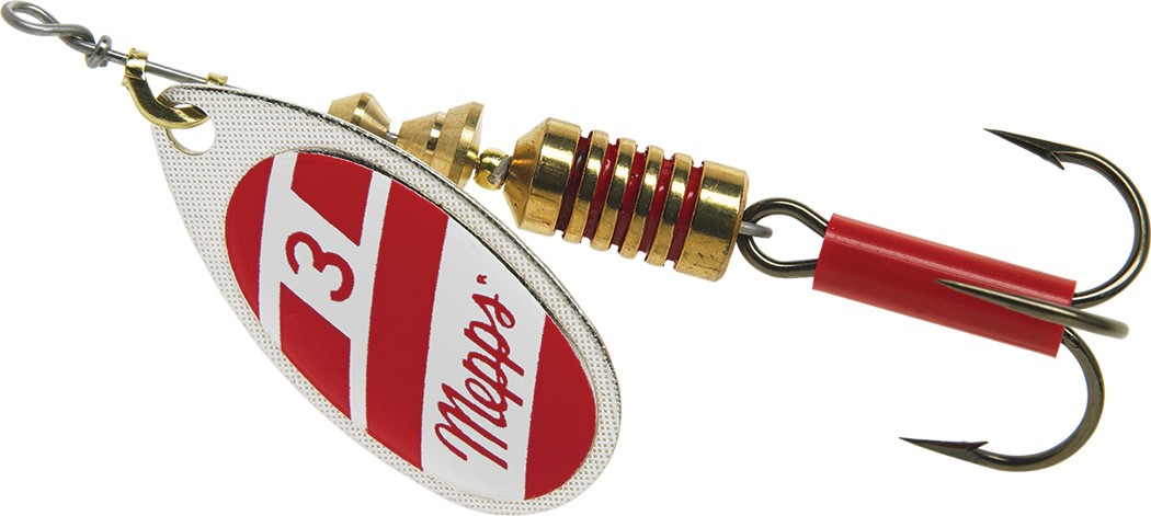 Mepps Aglia Spinners, Inline, Plain Treble, Size 1, 1/8 oz. #B1