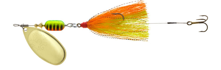 Mepps Trolling Rig, Bucktail Dressed Treble with Trailer Hook, 1/4 oz. #TR5BT