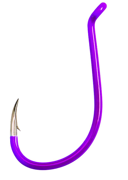 Eagle Claw Colour Long Shank Octopus Hook, 25 Pack #L2 Size 2