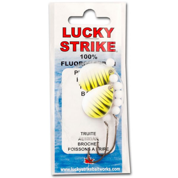 Lucky Strike Pickerel Rigs, Fluorocarbon Rig w/#2 Hooks, Packs of 2 #700172