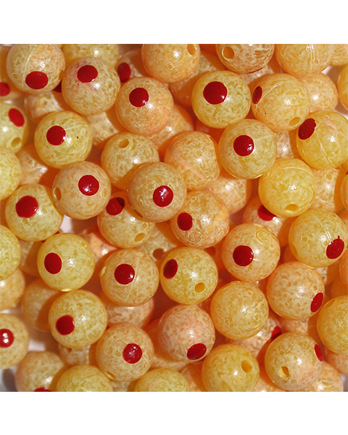 TroutBeads.com BloodDotEggs, 8mm Packs of 15, Various Patterns #BDx-8