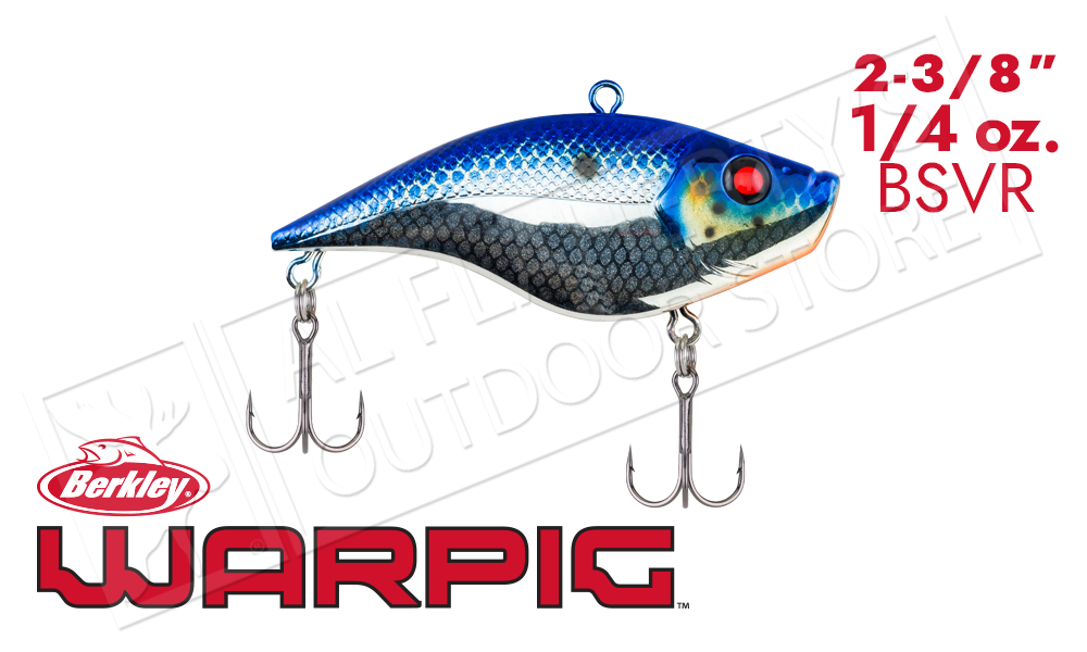 Berkley Warpig Fishing Lure, Blue Silver, 1/4 oz Crankbaits