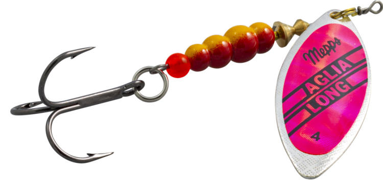 Mepps Aglia Long Spinners, Inline, Plain Treble, Size 1, 1/6 oz. #AL1