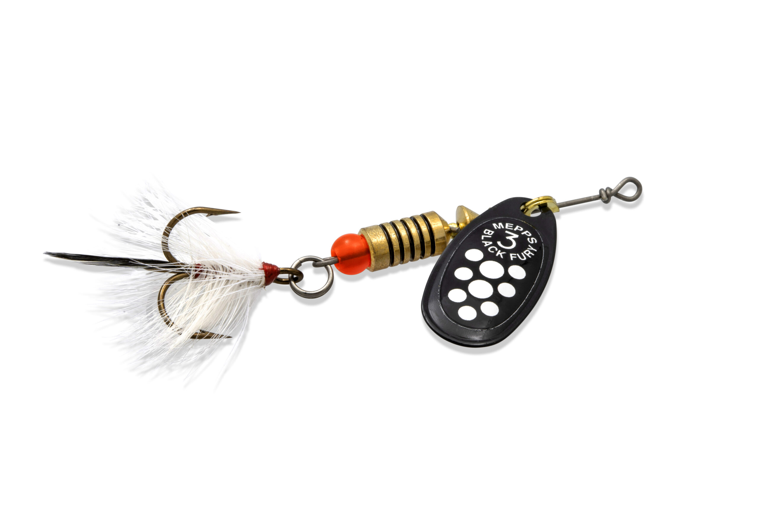 Mepps Black Fury Spinners, Inline, Dressed Treble Hook, Size 2, 1/6 oz. #BF2D
