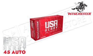 Winchester 45ACP USA Ready Select Grade - 230 Grain Flat Nose FMJ Box of 50 #RED45