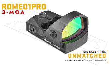 SIG Sauer Romeo 1 Pro Red Dot Sight, 3MOA 1x30mm #SIGPSOR1P100