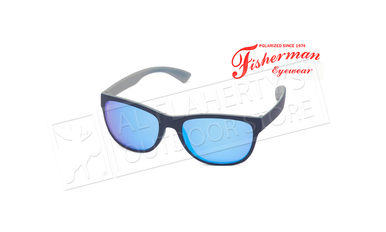 Fisherman Eyewear Arc - Navy Ext. with Gray Interior/ Gray Lens with Blue Mirror #50723431