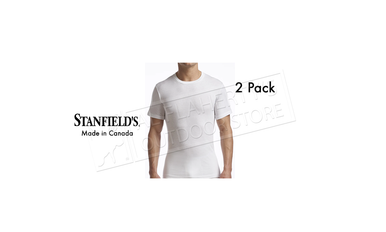 Stanfield's Men's Supreme Crew Neck T-Shirts 2-Pack, White M-XL #6742W