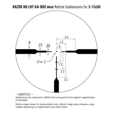 Vortex Razor HD LHT 3-15x50 Riflescope G4i BDC mrad #RZR-31503